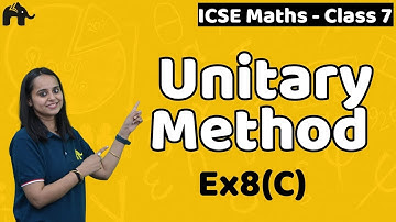 Unitary Method Class 7 ICSE Maths| Selina Chapter 8 | Ex8(C)