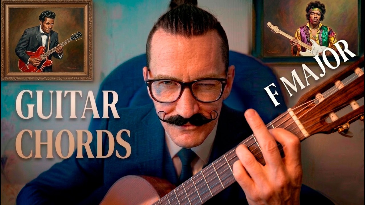F аккорд (ФА МАЖОР - F major) на гитаре. Уроки гитары - Играй, как ...
