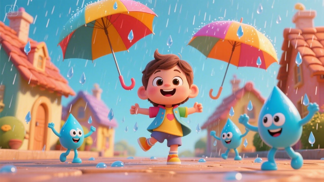 Counting Raindrops on the Window Pane | Fun Weather Counting Song for Kids | Nursery Rhyme