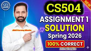CS504 Assignment 1 solution Spring 2026 | CS504 Assignment 1 solution 2026 | CS504 Assignment 1 2026