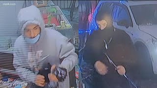 Police search for thieves after smash-and-grab burglary in Escondido