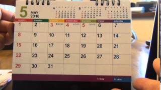 NK516卓上カレンダーカラーインデックスのご紹介です