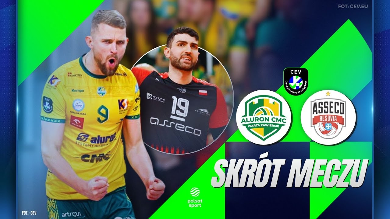 POLSKI HIT W LIDZE MISTRZÓW NIE ZAWIÓDŁ! Skrót meczu Warta Zawiercie - Resovia Rzeszów