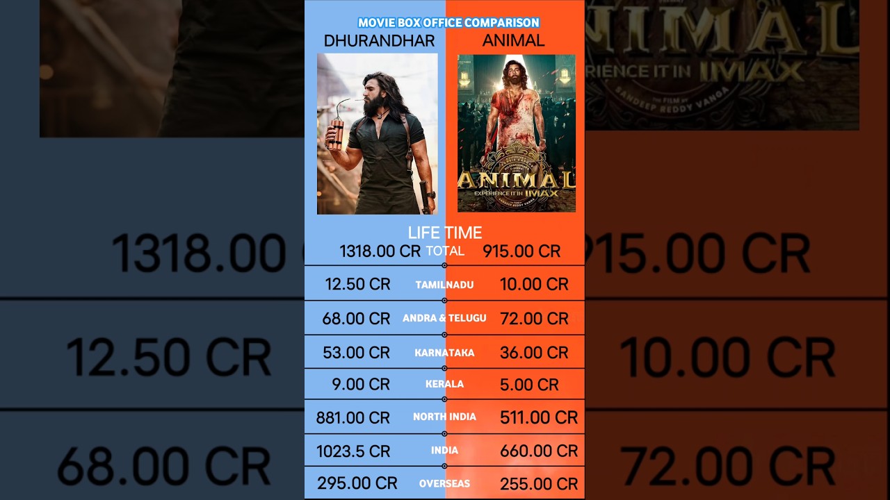 Dhurandhar vs Animal Box Office Collection