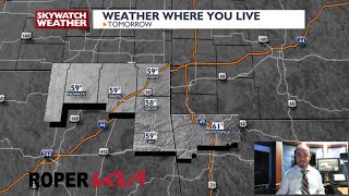 Warmer today with some clouds sticking around.