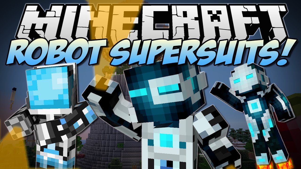 Minecraft ROBOT SUPERSUITS! (Guns, Gadgets, Jetpacks & More!) | Mod Showcase - YouTube