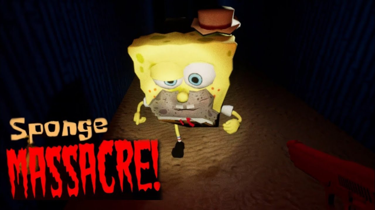 ALL ENDINGS | Sponge Massacre Hounted house Gameplay (Horror Game)