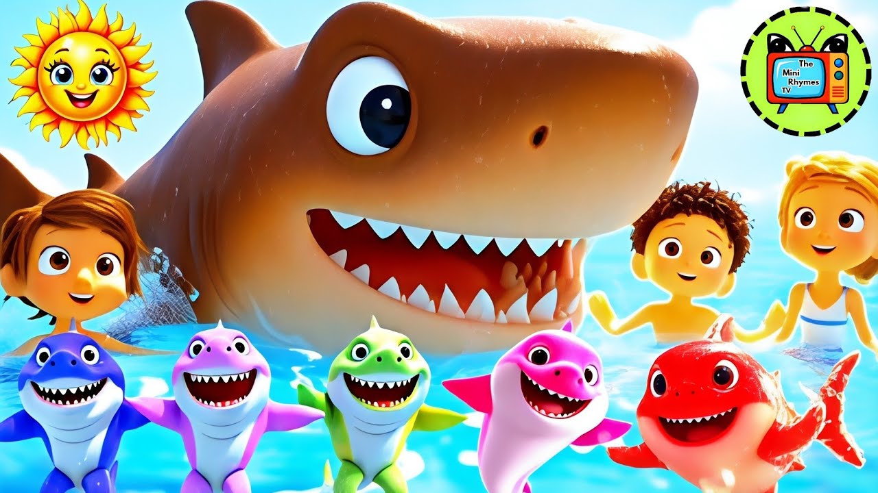 Learn Colors with the Happy Color Sharks! Fun Red-to-White Learning Rhyme 🦈🌈 | The Mini Rhymes Tv