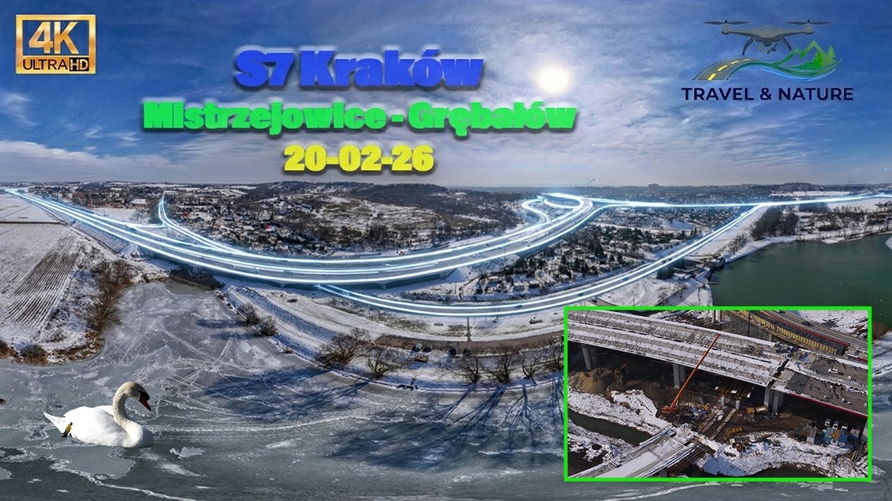 Budowa #S7 #Widoma #Kraków Węzeł Mistrzejowice i Grębałów Relacja z drona