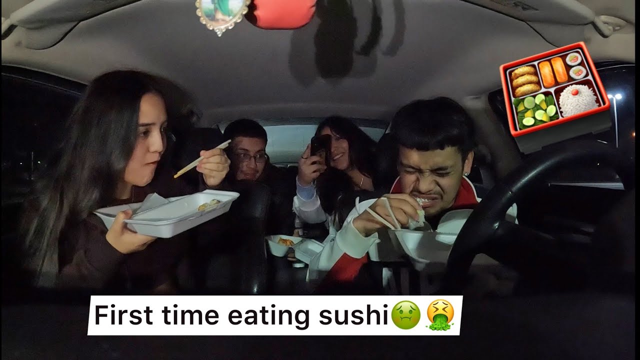 Trying Sushi For The First Time - YouTube