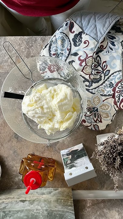 Творожный сыр из замороженного кефира (рецепт в комментариях) #рецепты ...