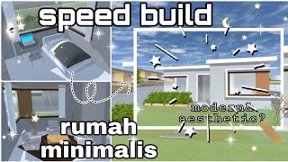 Speed Build Rumah Minimalis Simpel Sakura School Simulator