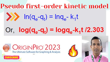 Pseudo First Order Kinetic Model Fitting in Origin