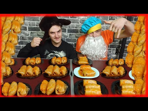 КТО ПЕРВЫЙ ОСИЛИТ 2 КГ ЕДЫ? ГОЛУБЦЫ С МЯСОМ КТО БЫСТРЕЕ СЪЕСТ? ЗАРУБА СЪЕШЬ МНОГО ЗА РАЗ
