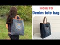 how to sew a denim tote bags tutorial. sewing ideas denim tote bags tutorial. Jeans tote bags