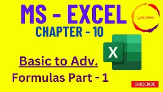 Excel Chapter - 10, Basic to Adv. Formulas Part - 1#excel #formulas #odia #education #pc #technology