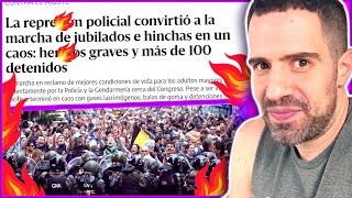 MARCHA DE JUBILADOS TERMINA MAL