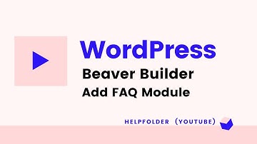 WordPress Beaver Builder - How to Add Prebuilt FAQ Content Row in Page