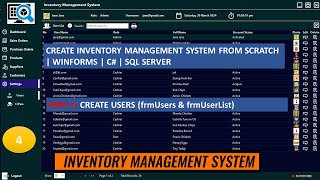 How to Create An Inventory Management System from Scratch | WinForms | C# | Part 4: Create Users