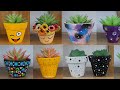 7 Small flower pot decoration ideas | Home decorating ideas handmade