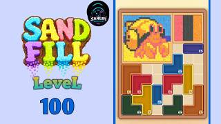 Sand fill: block puzzle Level 100 walkthrough solution