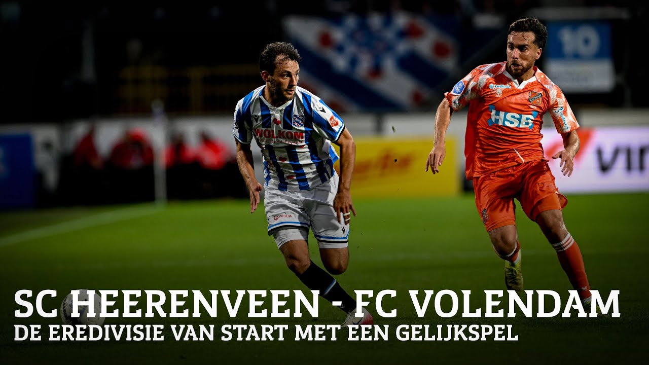 Een zuur gelijkspel bij competitiestart | Highlights sc Heerenveen - FC Volendam