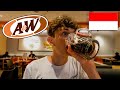 Is American Fast Food GOOD in Indonesia? | Americans Try A&amp;W in Indonesia! 🇮🇩