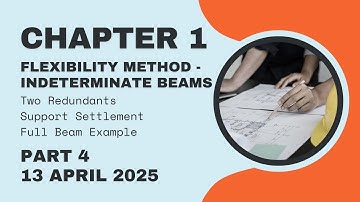 20252 Part 4 _ Flexibility Method - Beam with 2 redundants _ 13 April 2025
