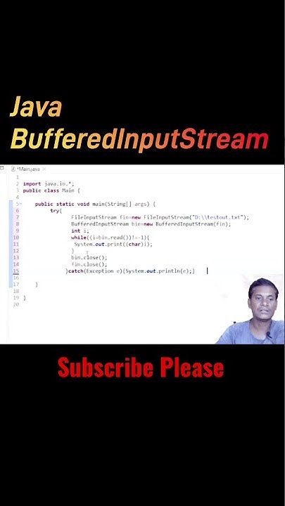 Read string with Java buffered input stream class in java - YouTube