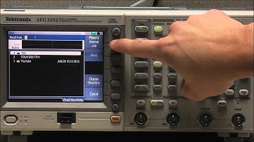 How to Save and Recall AFG3000 Arbitrary Waveforms