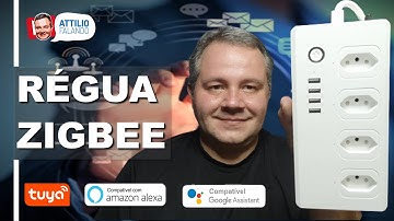 Régua de Tomada Inteligente ZigBee - Controle pelo celular ou por comando de voz com Alexa ou Google