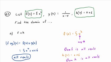 Video 2.6.4: Find the Domain of Functions Formed by the Four Operations