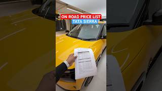 Tata Sierra 2026 On Road Price List