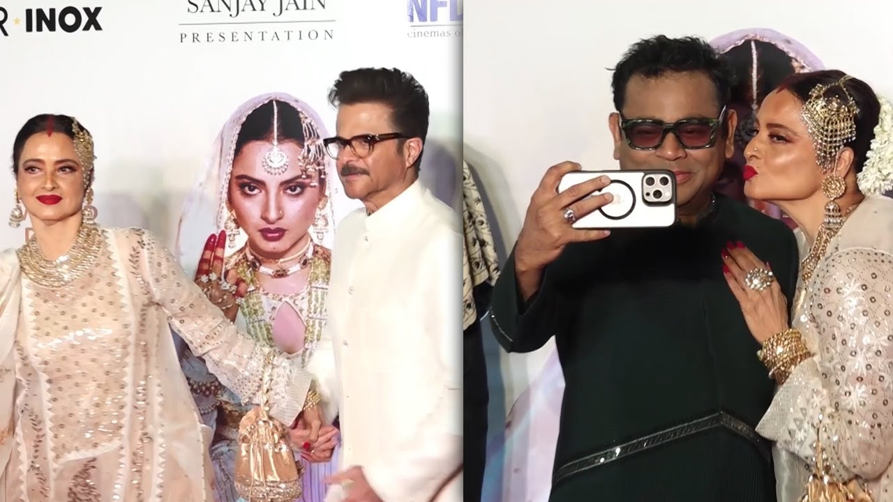 Grand Screening Of Umrao Jaan: Aww Rekha Ji Kisses A.R. Rahman And Anil Kapoor's Jhakaas Dance