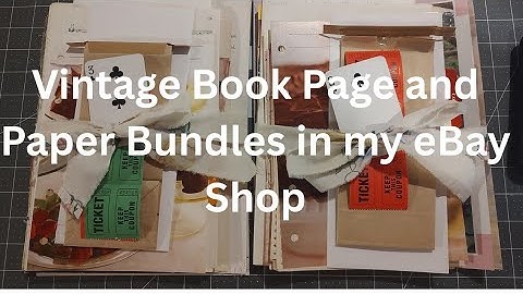 Vintage Book Page & Paper Bundles, Over 100 pcs in My Ebay Shop, Each Different, Only 2 Available