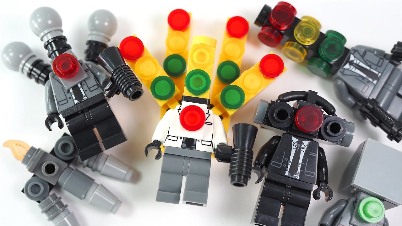 Skibidi Toilet: Building LEGO Minifigures of Traffic Light Man, Microphone  Man, and more! (Fan-Made) 