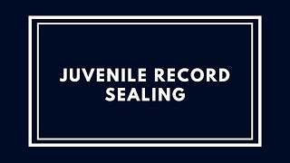 Juvenile Record Sealing CLE
