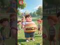 Burger Boy Turns Healthy! 🍔➡️🏃♂️ Funny Kids Cartoon About Exercise