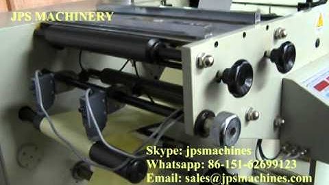 Laminating Function on JPS-320C Label slititng & rotary die cutitng machine