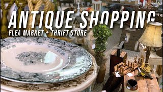 Flea Market Shopping for Antiques w/mom + Antique Mall Browsing, Goodwill & Styled Flea Market Haul!