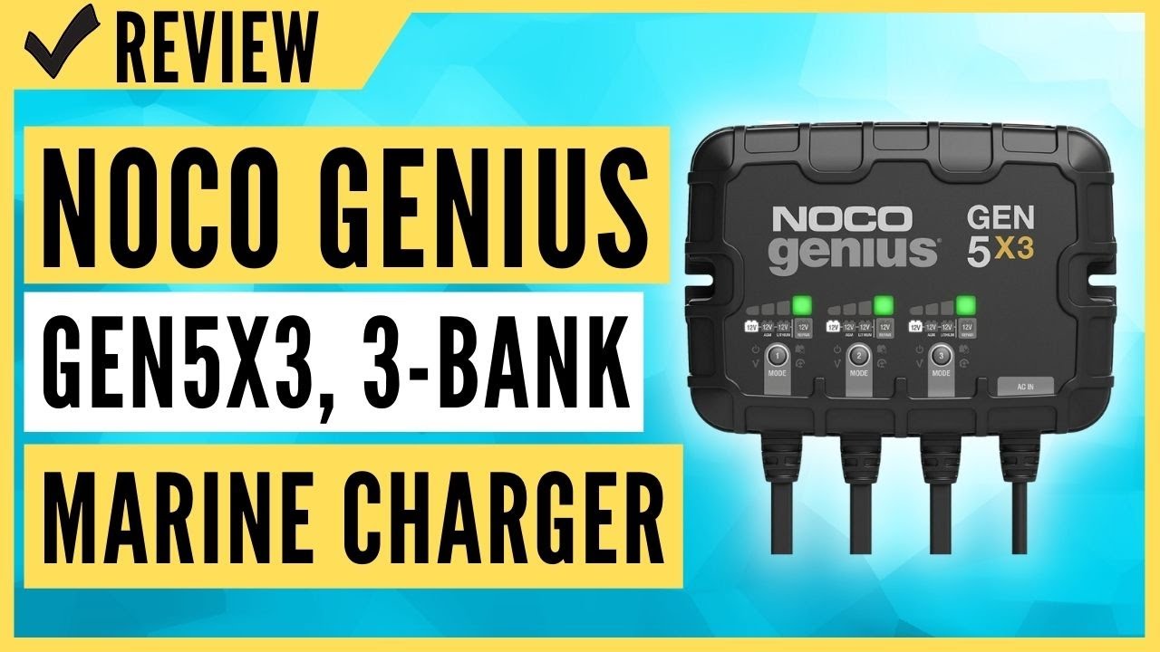 NOCO Genius GEN5X3 3-Bank 10-Amp Marine Battery Charger