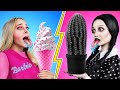 One Color Food Challenge 🎃 | Rich Enid vs Poor Wednesday BlackPink Cake 🍰