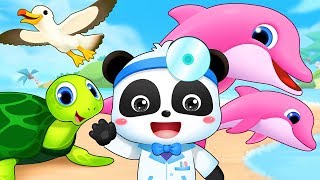 Bayi Panda Menyelesaikan Masalah Hewan-hewan laut | Lagu Anak-anak | BabyBus Bahasa Indonesia