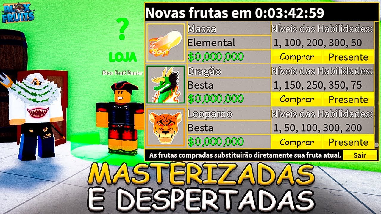 BLOX FRUITS - O FILME  MASTERIZEI e DESPERTEI Todas as FRUTAS