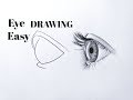 How to draw an eye/eyes easy(side view) Eye drawing easy step by step tutorial for beginners