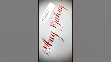 Copperplate calligraphy, tutorial: how I write your name