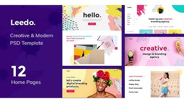 Leedo - Modern, Colorful & Creative Portfolio PSD Template | Themeforest Website Templates and