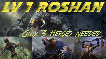 You Can Take Roshan at Level 1 with Just 3 People! :D
