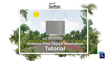 Post Digital Illustration Exterior Tutorial (inside secrets)