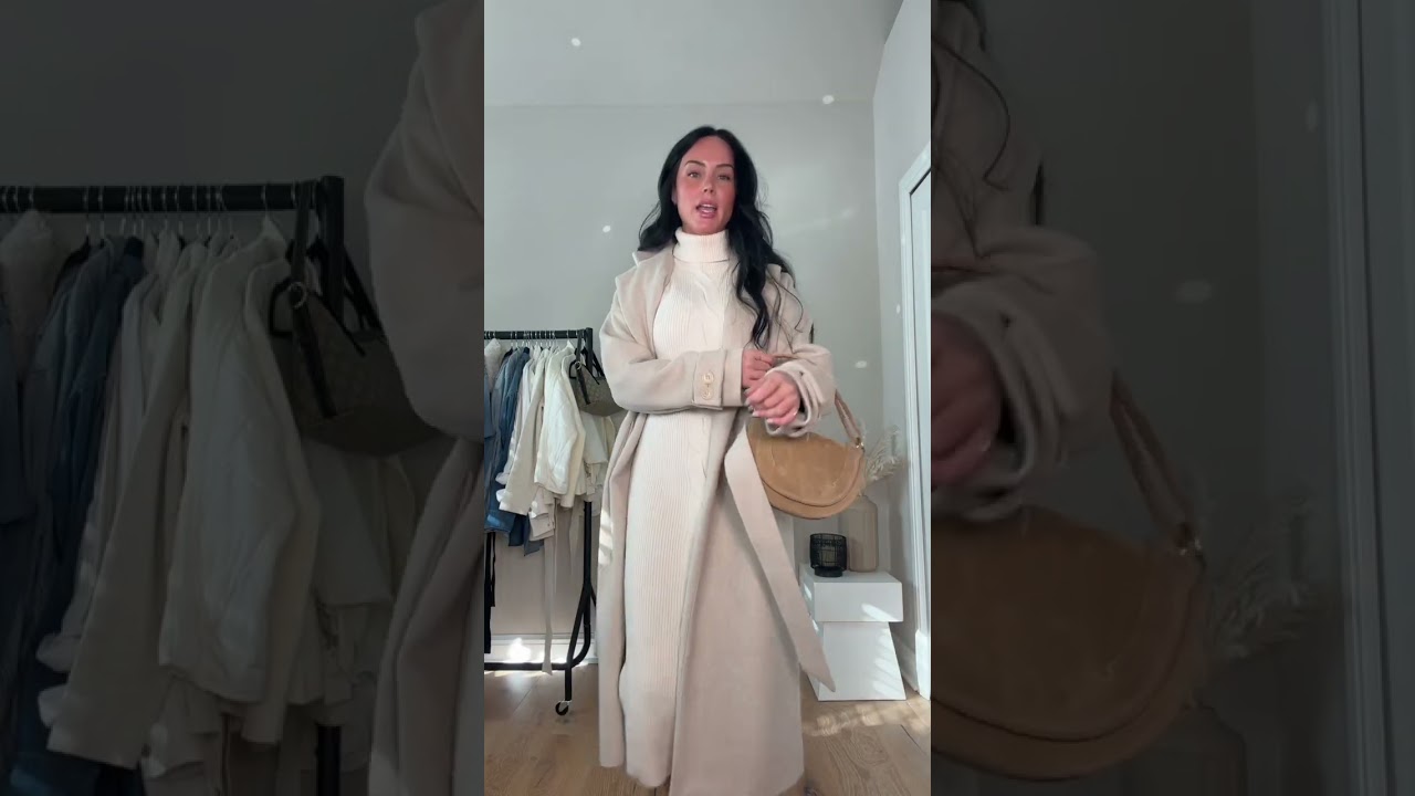 So ready for spring outfits, but I&rsquo;ll always love a good sweater dress + tailored coat moment paired